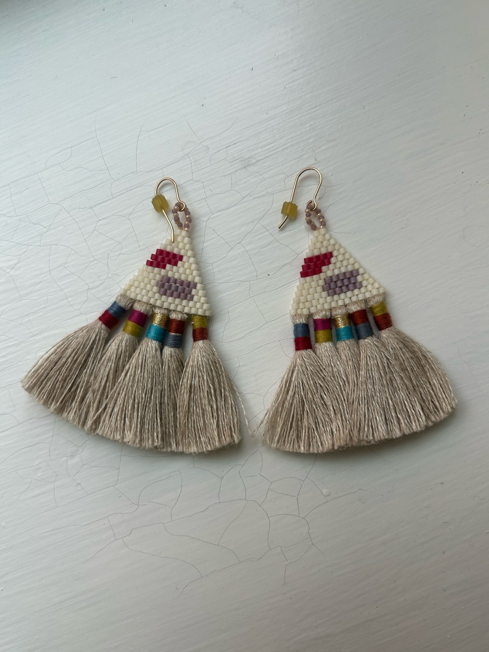 Handmade Beaded Tassel Boho Drop Fringe Earrings Anthropologie